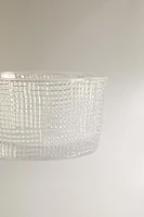 GLASS MINI BOWL WITH RAISED DETAIL