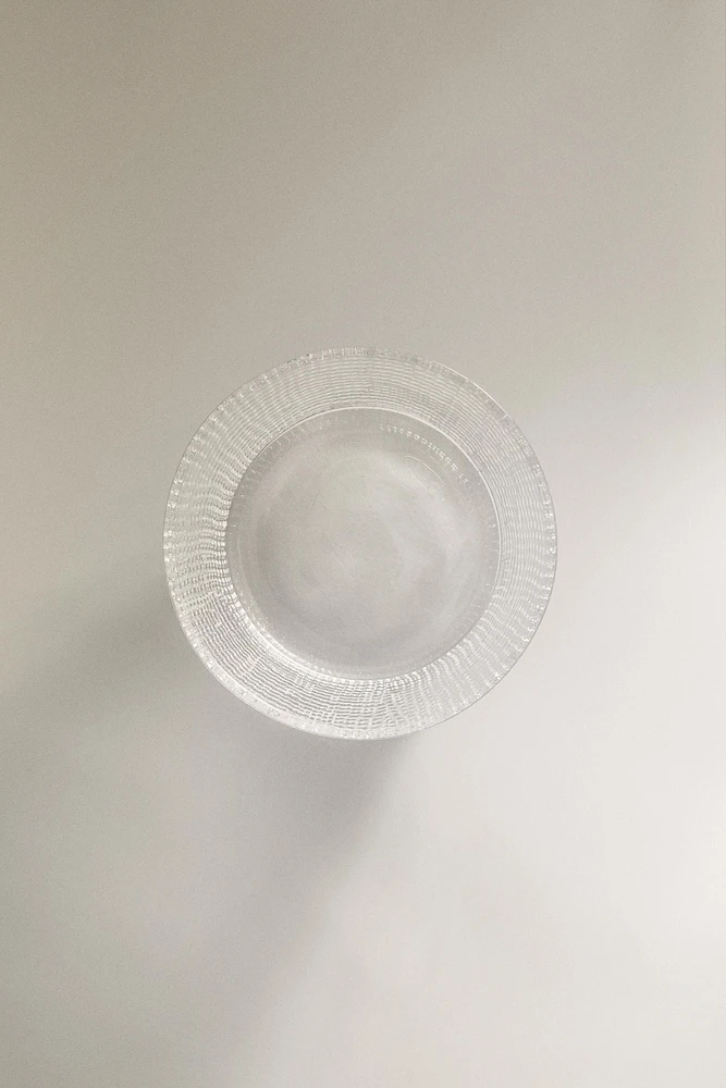 GLASS MINI BOWL WITH RAISED DETAIL