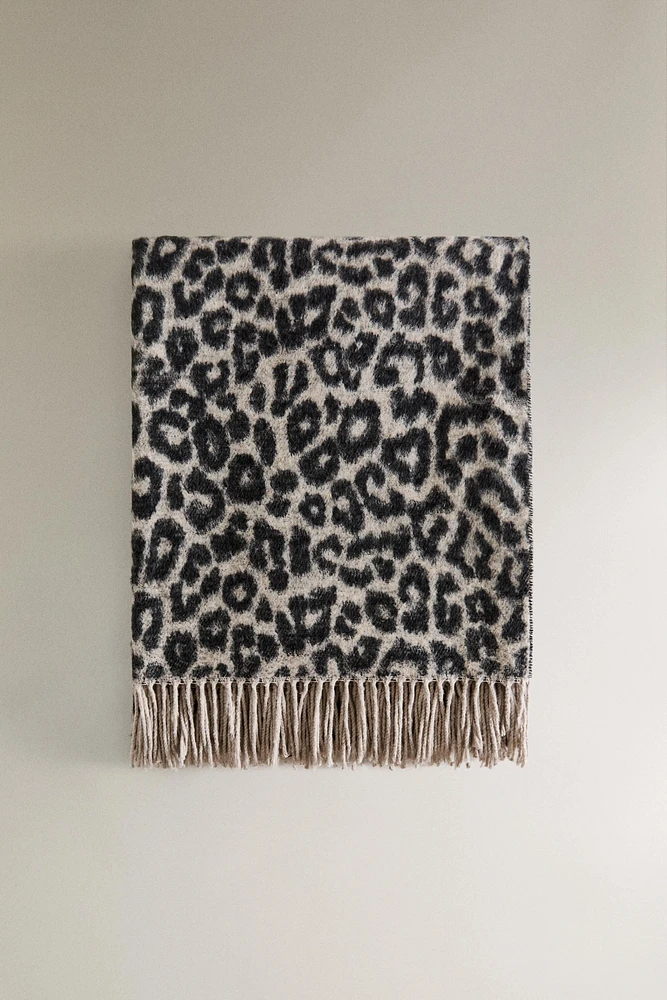 LEOPARD PRINT COTTON BLANKET