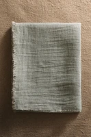 FRINGED LINEN BLANKET