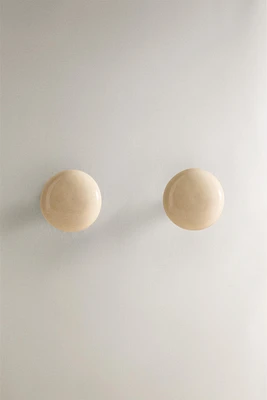 CERAMIC IVORY KNOB (SET OF 2)