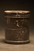 MARBLE CANDLE CONTAINER WITH LID