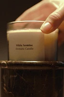 MARBLE CANDLE CONTAINER WITH LID