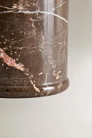 MARBLE CANDLE CONTAINER WITH LID