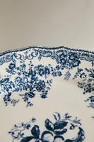 FLORAL EARTHENWARE DESSERT PLATE