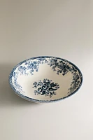 FLORAL EARTHENWARE BOWL