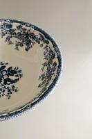 FLORAL EARTHENWARE BOWL