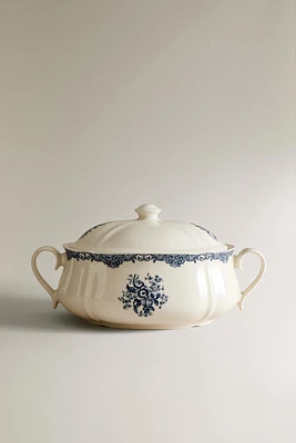 FLORAL EARTHENWARE TUREEN