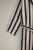 GEOMETRIC JACQUARD BATHROBE