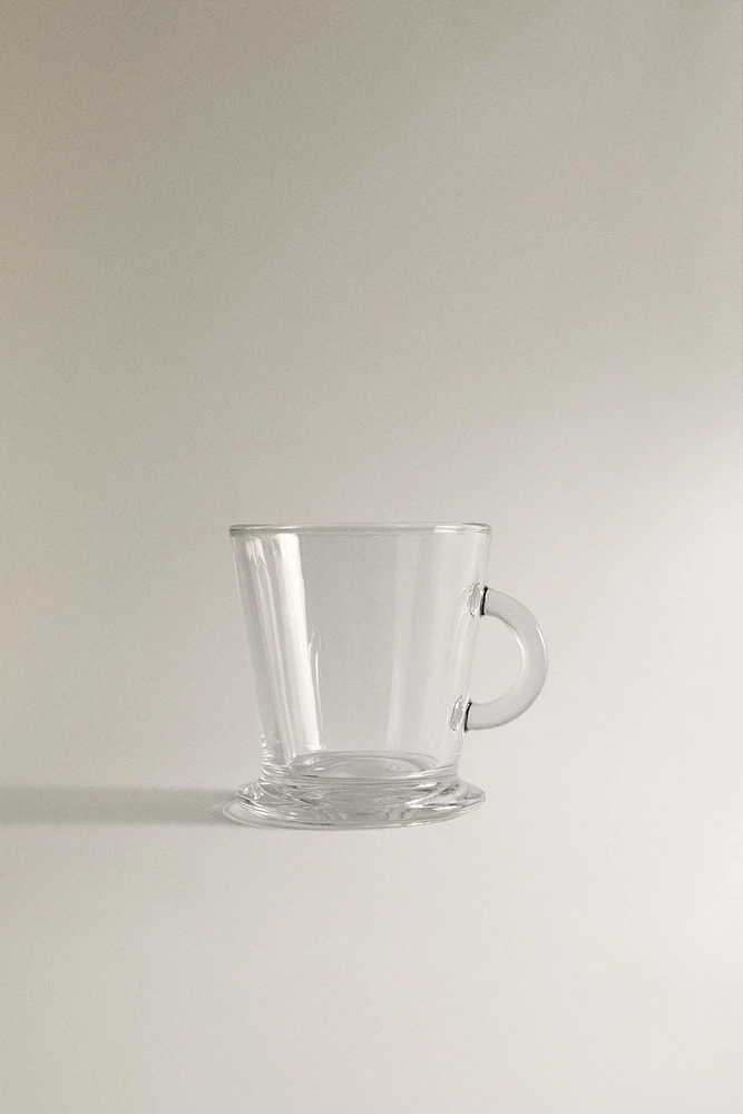 TRANSPARENT GLASS CAPPUCCINO CUP