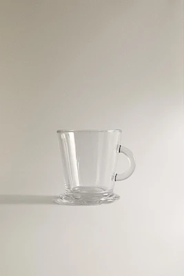 TASSE CAPPUCCINO VERRE RECYCLABLE TRANSPARENT