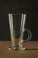 GLASS COFFEE CUP WITH HANDLE