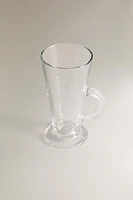 GLASS COFFEE CUP WITH HANDLE