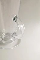 GLASS COFFEE CUP WITH HANDLE