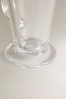 GLASS COFFEE CUP WITH HANDLE