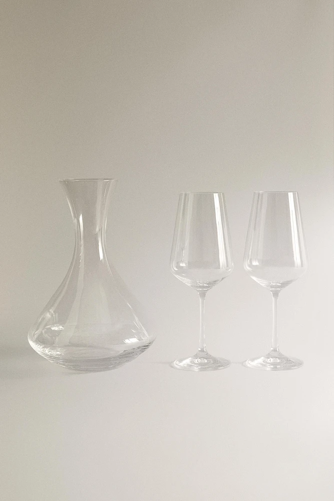 SET OF BOHEMIA CRYSTAL GLASSWARE