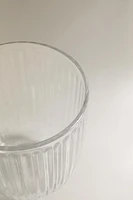 LINEAR-DESIGN GLASS TUMBLER