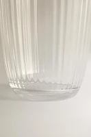 LINE-DESIGN GLASS SOFT DRINK TUMBLER