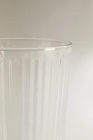 LINE-DESIGN GLASS SOFT DRINK TUMBLER