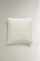 JUTE AND COTTON THROW PILLOW COVER