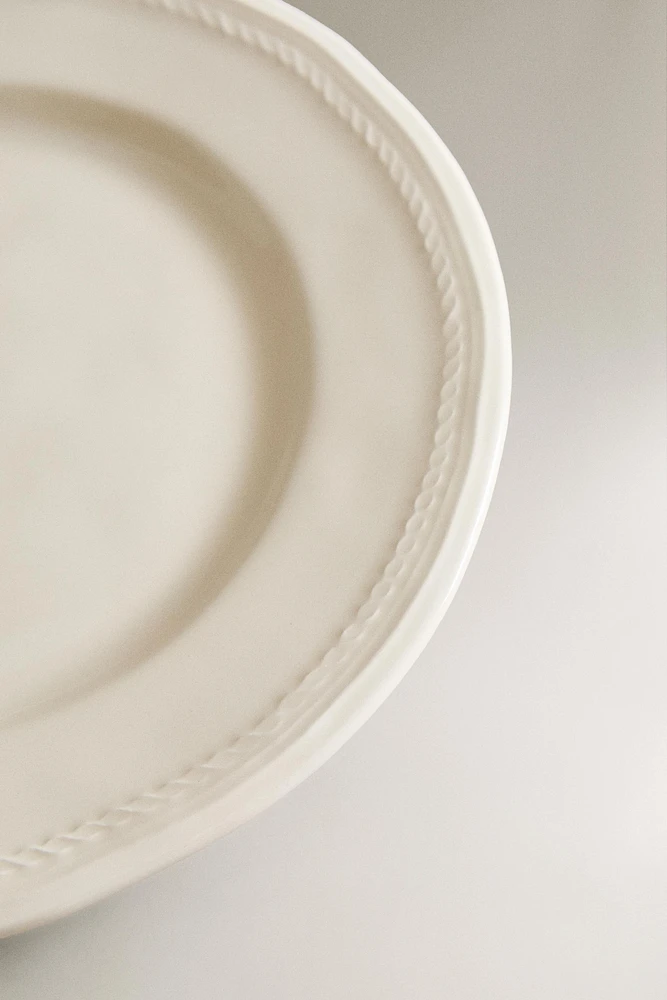 CHAIN EARTHENWARE DINNER PLATE