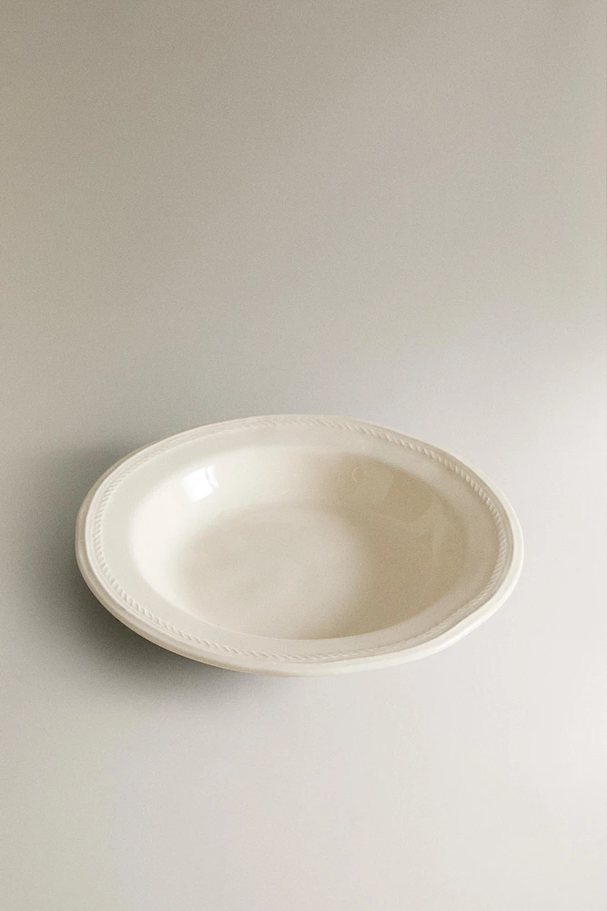 CHAIN EARTHENWARE SOUP PLATE