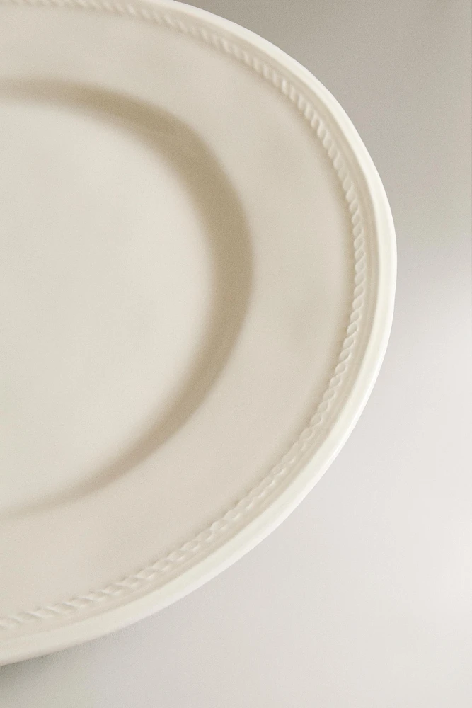 CHAIN EARTHENWARE DESSERT PLATE