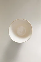 STONEWARE BOWL WITH CONTRAST RIM