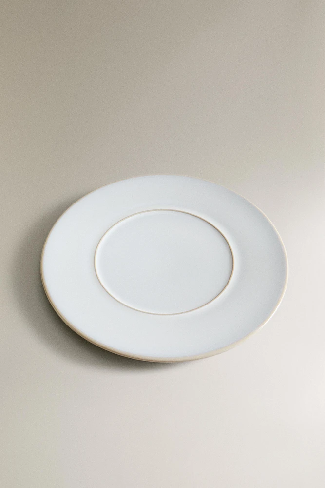 ECRU RIM DINNER PLATE