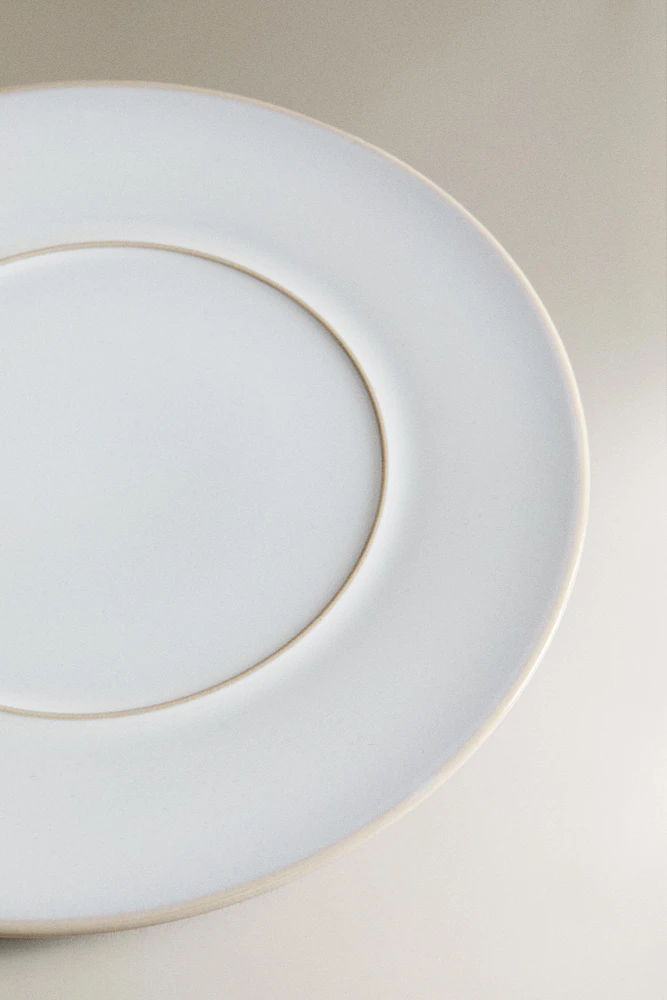 ECRU RIM DINNER PLATE