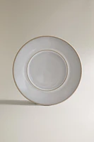 ECRU RIM DESSERT PLATE