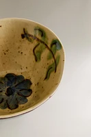 FLORAL EARTHENWARE BOWL