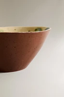 FLORAL EARTHENWARE BOWL