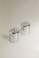 MINI STEEL SALT AND PEPPER SHAKER SET