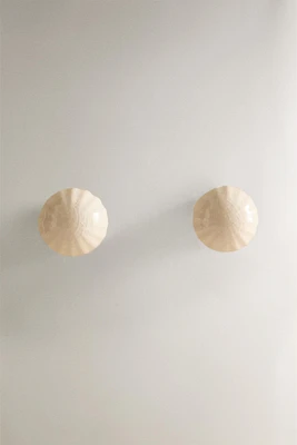 CRACKLED CERAMIC KNOB (SET OF 2)