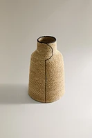 LOW SEAGRASS VASE WITH LINE