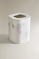 MARBLE-EFFECT BATHROOM TRASH CAN