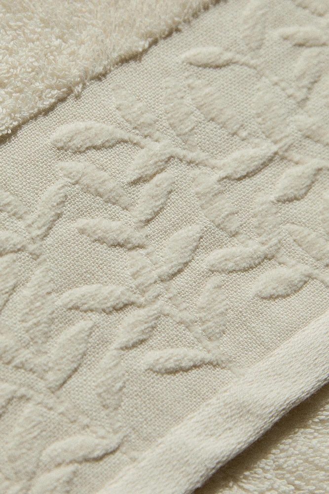 SERVIETTE DE BAIN BANDE APPLIQUÉE FLORALE