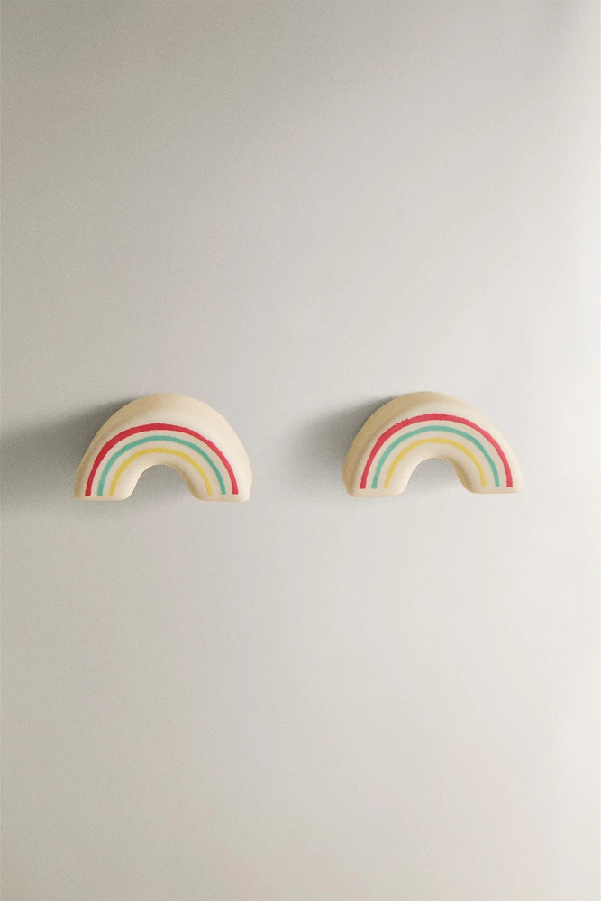 LOT BOUTONS DE PORTE ENFANTS ARC-EN-CIEL (LOT DE 2)