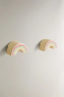 LOT BOUTONS DE PORTE ENFANTS ARC-EN-CIEL (LOT DE 2)