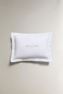 CHILDREN'S THROW PILLOW COVER BORN 2025