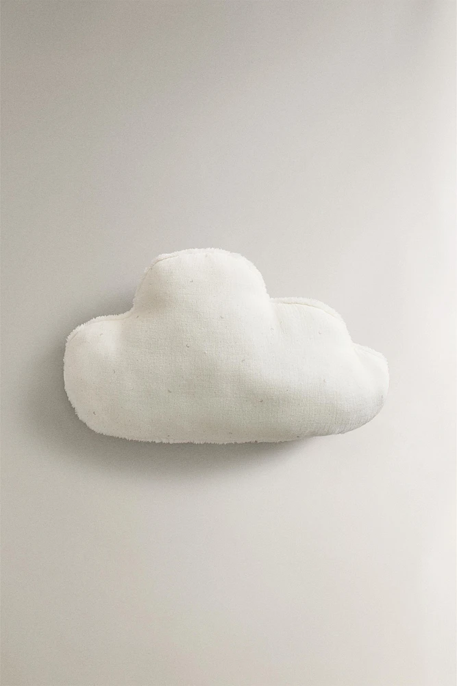 COUSSIN ENFANT NUAGE FAUSSE FOURRURE GAZE