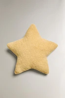 CHILDREN’S FAUX SHEARLING STAR THROW PILLOW