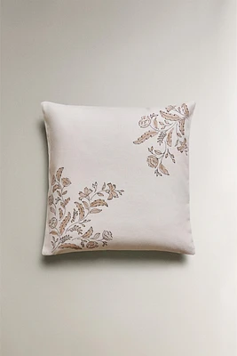 FLORAL PRINT THROW PILLOW COVER