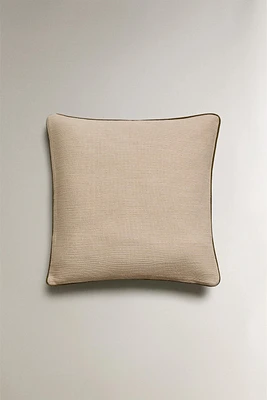 THROW PILLOW COVER WITH PIPING