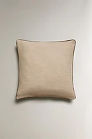 THROW PILLOW COVER WITH PIPING