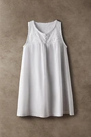 EMBROIDERED COTTON NIGHTGOWN