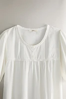 EMBROIDERED COTTON NIGHTGOWN