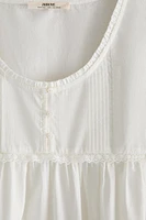 EMBROIDERED COTTON NIGHTGOWN