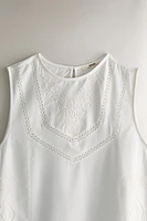 EMBROIDERED COTTON NIGHTGOWN